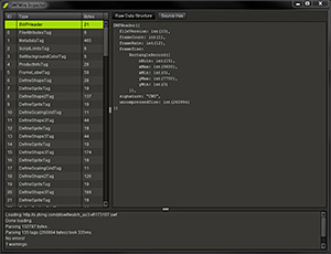 Screenshot of Raw Data Structure Tab